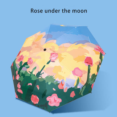 X505 5 Mini Capsule Plegavel Guarda-chuva com Logotipo Personalizado de Imagem Aceito Controle Manual