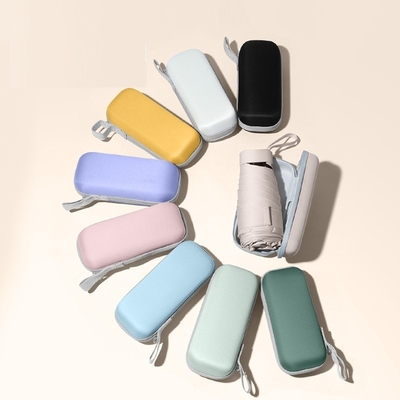 Logotipo personalizado Mini guarda-chuva portátil 5 dobras para dias ensolarados e proteção personalizada