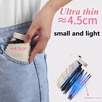 X503 Ultralight Mini Umbrelha Seis-Fold Portátil para Proteção UV e Portabilidade