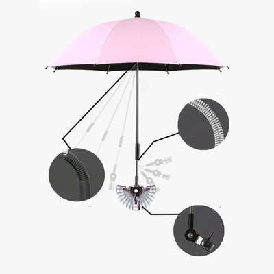 Proteção UV guarda-sol guarda-chuva para bebê caminhando 190T tecido Ponegee tudo em 1 função