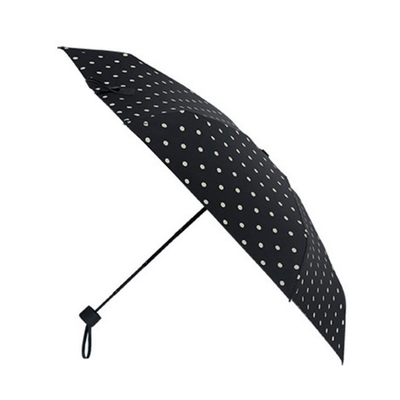 5.6 polegadas de comprimento Custom Black Coating Panel guarda-chuva 6 dobrado logotipo de impressão personalizado
