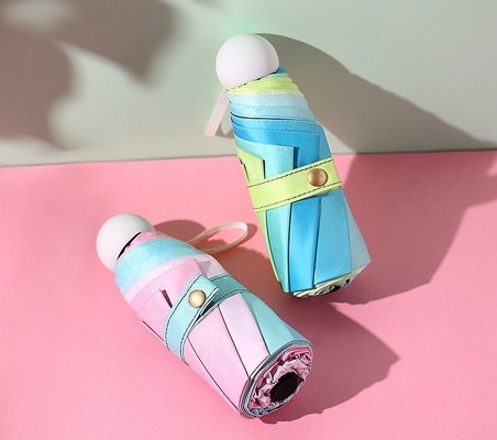 Novidade Gradiente Criativo Cor Morandi Estilo 50% Proteção Solar Pável Guarda-chuva de Bolso