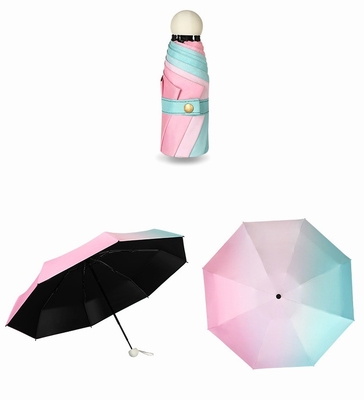 Novidade Gradiente Criativo Cor Morandi Estilo 50% Proteção Solar Pável Guarda-chuva de Bolso