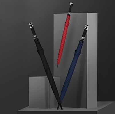 190T Pongee Golf Straight Pole Umbrel para chuva e sol Logotipo personalizado Publicidade