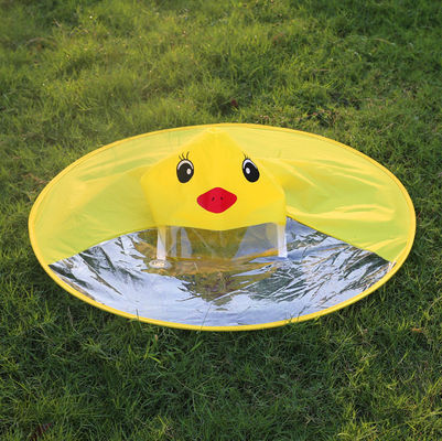 Guarda-chuva de forma de mosca para crianças casaco de chuva exterior com poncho à prova d'água transparente