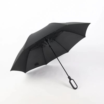 Um guarda-chuva à prova de vento e à prova de água personalizado com impressão de logotipo portátil 2 dobrável