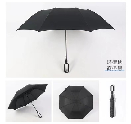 Um guarda-chuva à prova de vento e à prova de água personalizado com impressão de logotipo portátil 2 dobrável