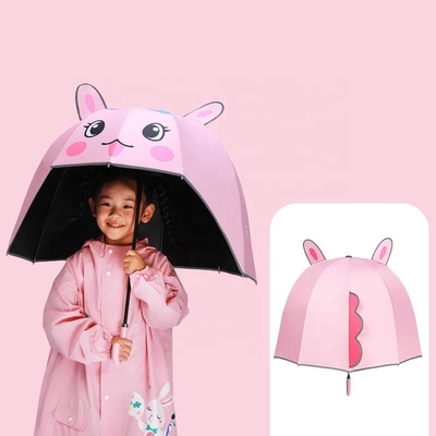 67cm Diâmetro Cartoon capacete guarda-chuva Manual Desenho Aberto Cute para meninas UV e resistente ao vento