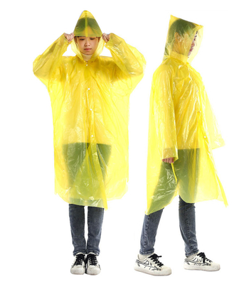 Adultos Glam Design estilo impermeável transparente longa poncho descartável