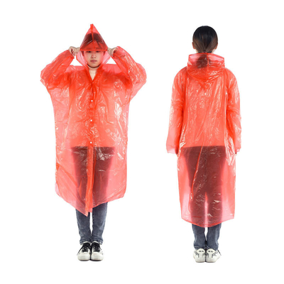 Adultos Glam Design estilo impermeável transparente longa poncho descartável