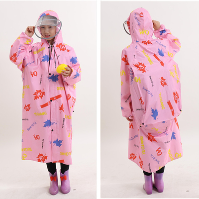Trapo de chuva longo transparente Trapo de chuva de duas bordas Trapo de chuva infantil com poncho de uma peça