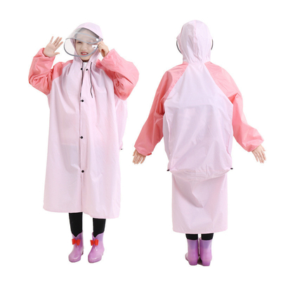 Trapo de chuva longo transparente Trapo de chuva de duas bordas Trapo de chuva infantil com poncho de uma peça