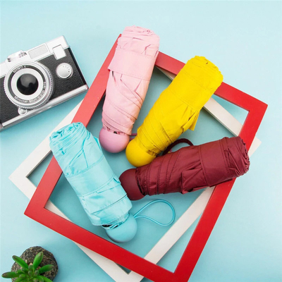 Capsula de Proteção UV de cinco dobras Bolso Super Pequeno Guarda-chuva com Impressão Full Plate