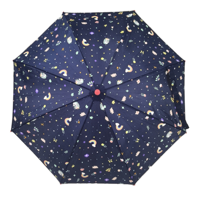 Rainbow Kids guarda-chuva longa alça segura e fácil de abrir para crianças do jardim de infância