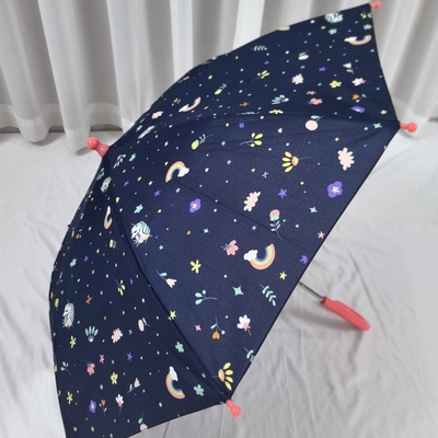 Rainbow Kids guarda-chuva longa alça segura e fácil de abrir para crianças do jardim de infância