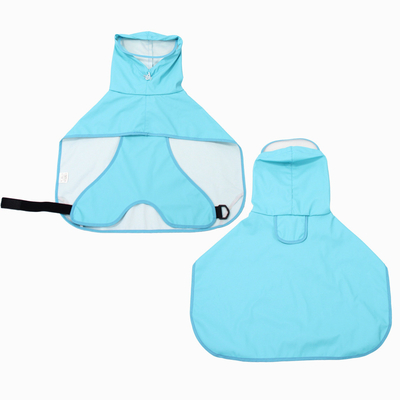 Poncho estilo impermeável reflectivo casaco de chuva de cão com abertura de arnês e bolso de saco de cocô