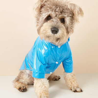 Proteja o seu animal de estimação da chuva e fique seguro PVC Reflector Cão personalizado casaco de chuva para viagens