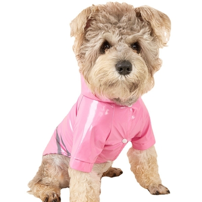 Proteja o seu animal de estimação da chuva e fique seguro PVC Reflector Cão personalizado casaco de chuva para viagens