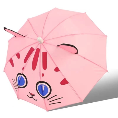 Estilo Especial 170T Tecido de Nylon 11 polegadas * 10k Custom Animal-Printed 3D guarda-chuva para crianças