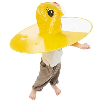 OVNI forma de manobra casaco de chuva para crianças transparente impermeável poncho para diversão ao ar livre