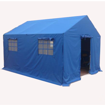 Tenda de acampamento de tubos galvanizados espessados para pessoal de construção no local de socorro em desastres