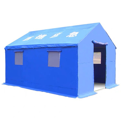 Tenda de acampamento de tubos galvanizados espessados para pessoal de construção no local de socorro em desastres