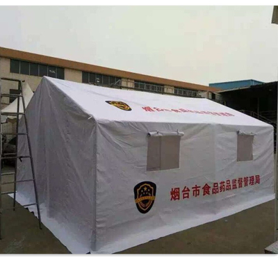 Tenda de acampamento de tubos galvanizados espessados para pessoal de construção no local de socorro em desastres