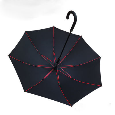 Designer Luxury Sports Handle Exclusivo Red Fiberglass Golf Umbrella para Adultos