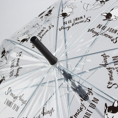 Um guarda-chuva para crianças de 3 a 9 anos com logotipo personalizado Ultra Light e design transparente