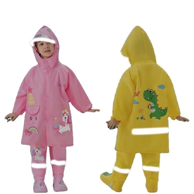 Cartoon Raincoat infantil de material de Oxford cor personalizada lindo design de dinossauro bebé