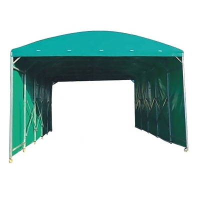 Tenda de armazenamento para eventos ao ar livre com estrutura de aço galvanizado e design versátil