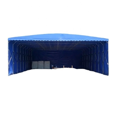 Tenda de armazenamento para eventos ao ar livre com estrutura de aço galvanizado e design versátil