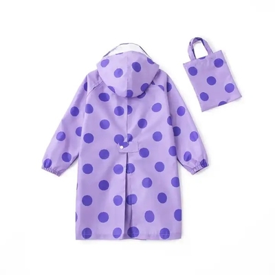 Colete de chuva de menina de desenhos animados Vestuário de chuva para uma pessoa Poncho estilo para crianças Tecido 100% EVA