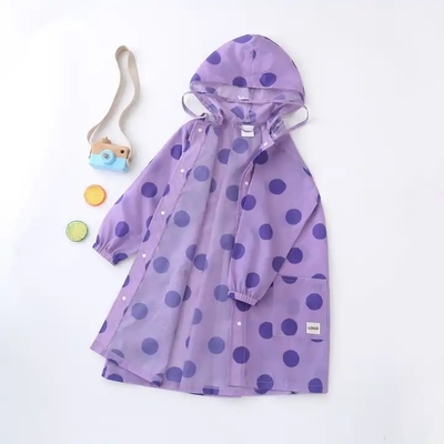 Colete de chuva de menina de desenhos animados Vestuário de chuva para uma pessoa Poncho estilo para crianças Tecido 100% EVA