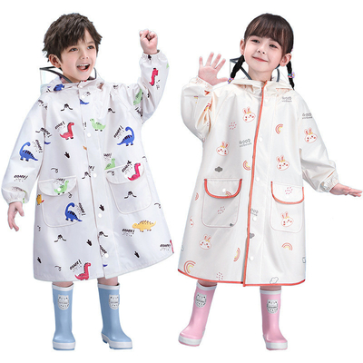 Casaco de chuva para crianças com saco escolar Material EVA Tamanho convencional Cor personalizada