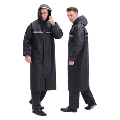 Impermeável Impermeável ao vento Proteção longa para adultos Trapo de chuva dividido com tecido de Oxford