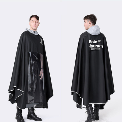 Poncho de chuva de tamanho convencional para carros elétricos 100% tecido de poliéster Pongee