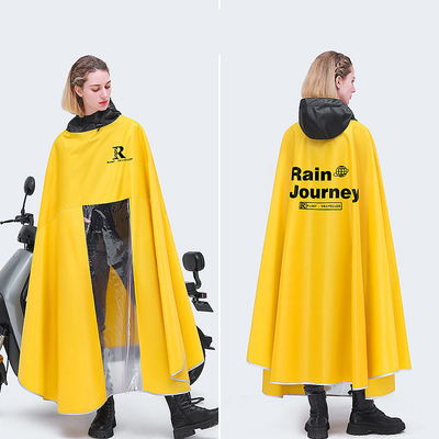 Poncho de chuva de tamanho convencional para carros elétricos 100% tecido de poliéster Pongee