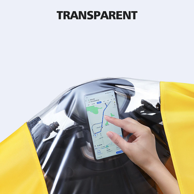 Poncho de chuva de tamanho convencional para carros elétricos 100% tecido de poliéster Pongee