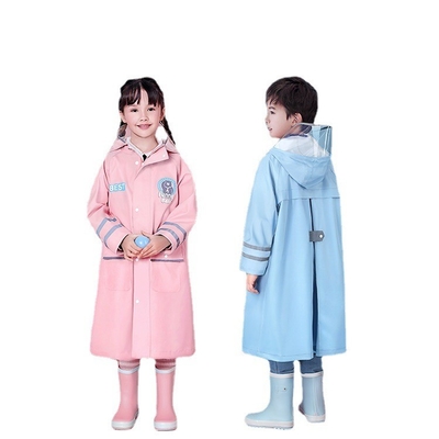 Outdoor Hiking Rain Gear Cartoon de poliéster para crianças One-Piece Raincoat com logotipo personalizado