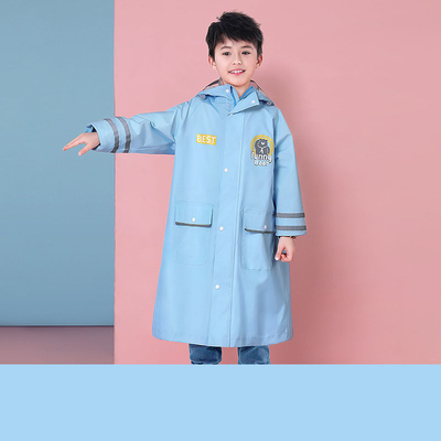 Outdoor Hiking Rain Gear Cartoon de poliéster para crianças One-Piece Raincoat com logotipo personalizado