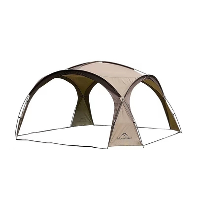 Tenda de acampamento familiar de luxo à vista impermeável com tamanho extra grande e chaminé de cinto