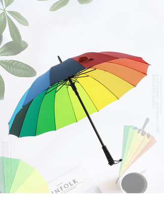 Banco e Seguros Estande Regalo Vermelho 16 Bone Straight Rod guarda-chuva com tecido Ponegee