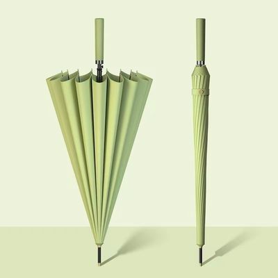 190T tecido de nylon 16k guarda-chuva recta automática longa alça ideal para homens e mulheres