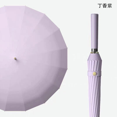 190T tecido de nylon 16k guarda-chuva recta automática longa alça ideal para homens e mulheres