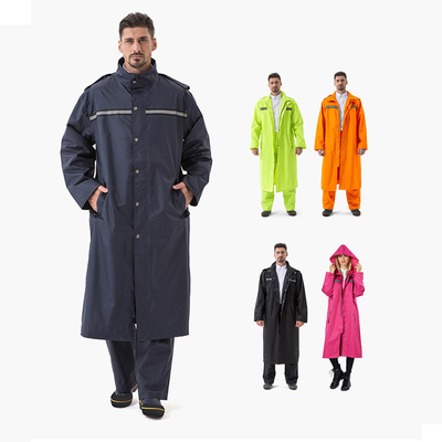 Homens e Mulheres Protecção do Trabalho Tecido de Oxford Pantalão de chuva refletor longo com logotipo personalizado