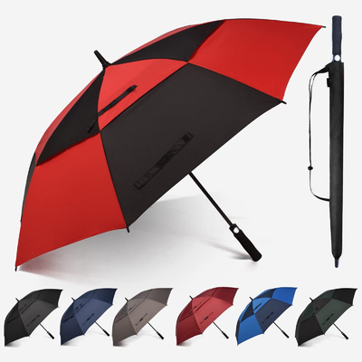 Logotipo personalizado 8-Bone Automático Dupla Camada Golf Homem guarda-chuva para dias de tempestade