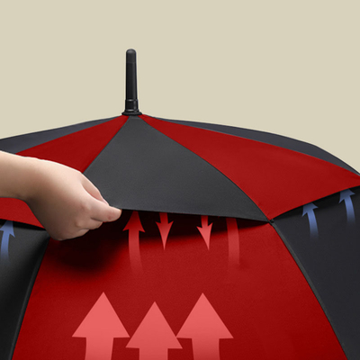 Logotipo personalizado 8-Bone Automático Dupla Camada Golf Homem guarda-chuva para dias de tempestade