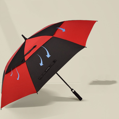 Logotipo personalizado 8-Bone Automático Dupla Camada Golf Homem guarda-chuva para dias de tempestade