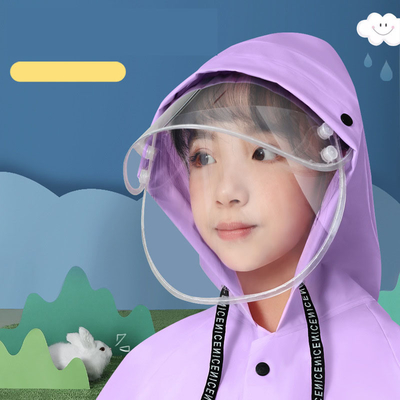 Viagem Escolar Rainwear Poncho de fecho de borda grande com faixa refletora e design à prova d'água